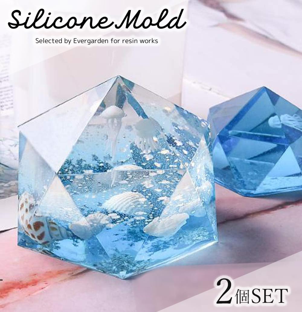 Amazon.co.jp: 【Ever garden】 オルゴナイト 2個セット 宝石 多面体