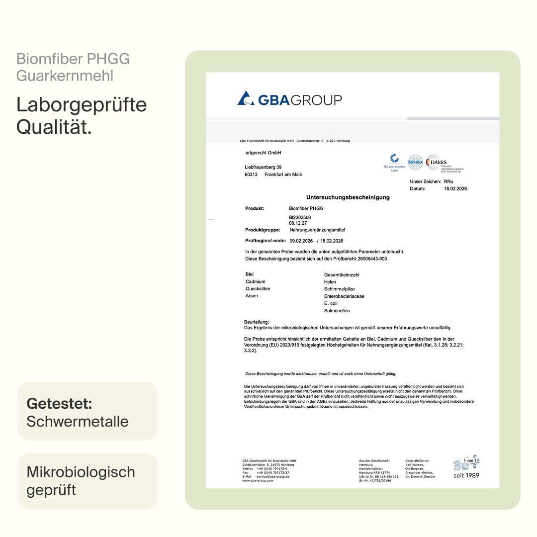PHGG Ballaststoff Pulver 300 g – 8,7 g Ballaststoffe pro Portion | leich löslich, gut verträglich | Low FODMAP | Vegan & glutenfrei | Biomfiber Sunfiber partially hydrolyzed guar gum