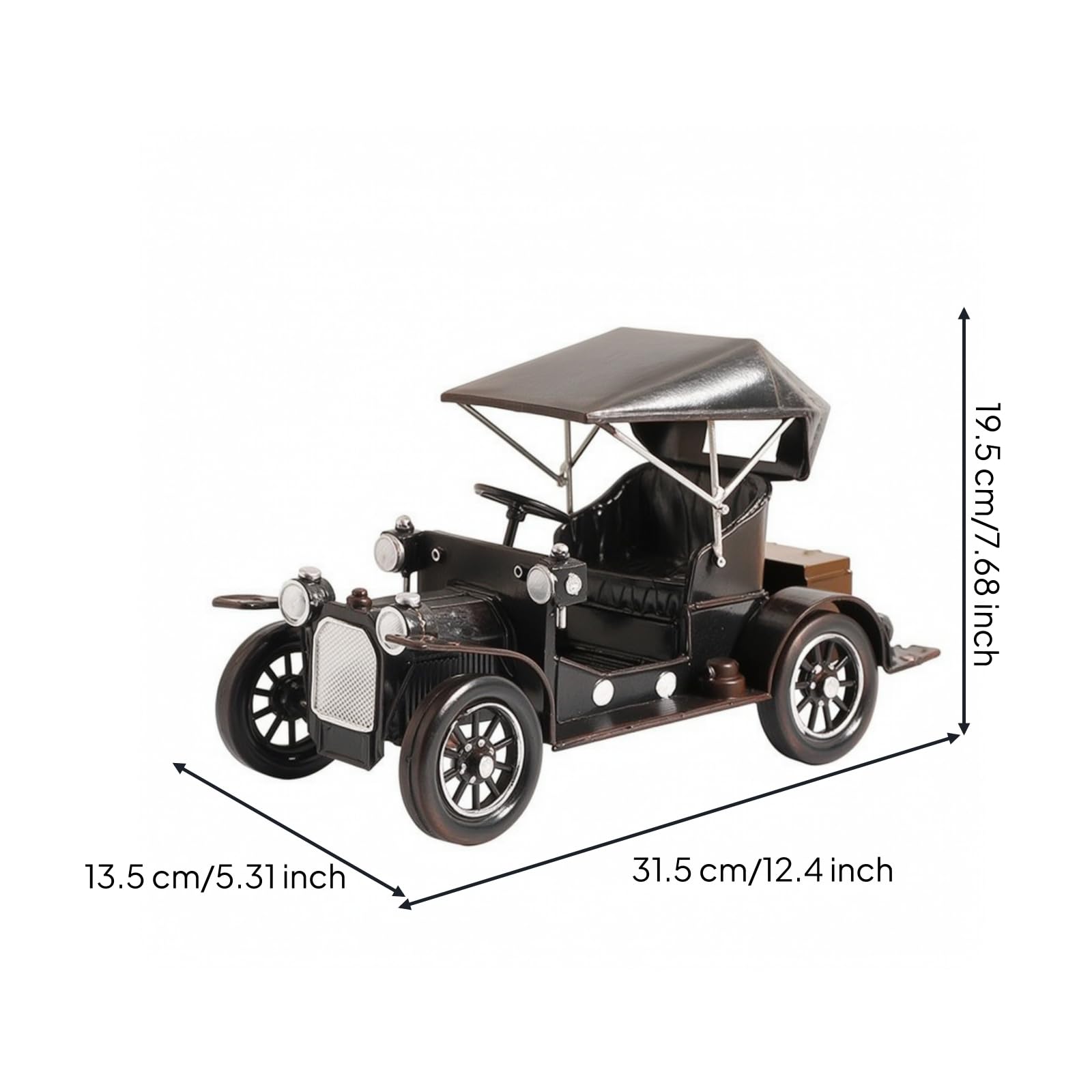 predolo Voiture Ancienne Miniature Intemporel | Vintage, Voiture Collection Miniature, pr Bureau, Étagère, Collectionneurs, Noir