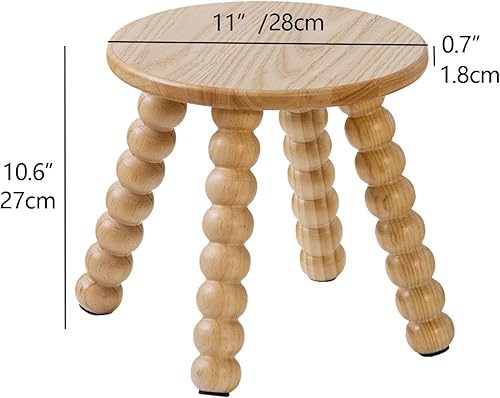 Miniatura 8 de Wood Candle Holder,Solid Wooden Step Stool,3Pcs Rustic White Candle Holders for Pillar Candles, Solid Wood Decorative Candle Holders Distressed