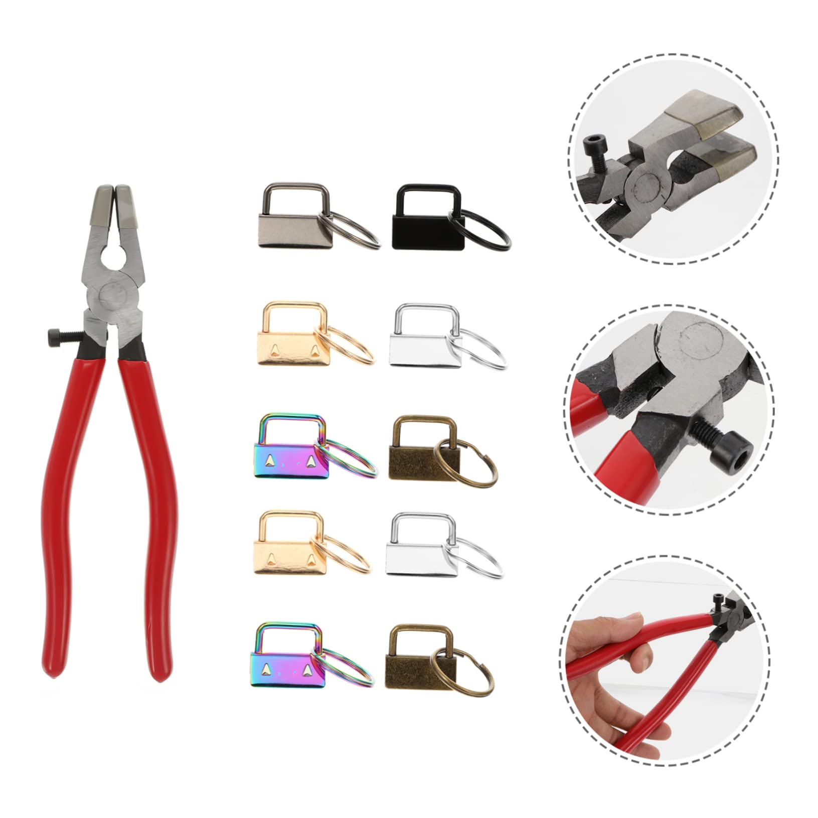 Portachiavi con Clip a Coda, 50 Pezzi in Metallo con Pinza | Accessori Fai da Te per Lanyard e Bricolage, Anello Già Montato, Acciaio al Carbonio