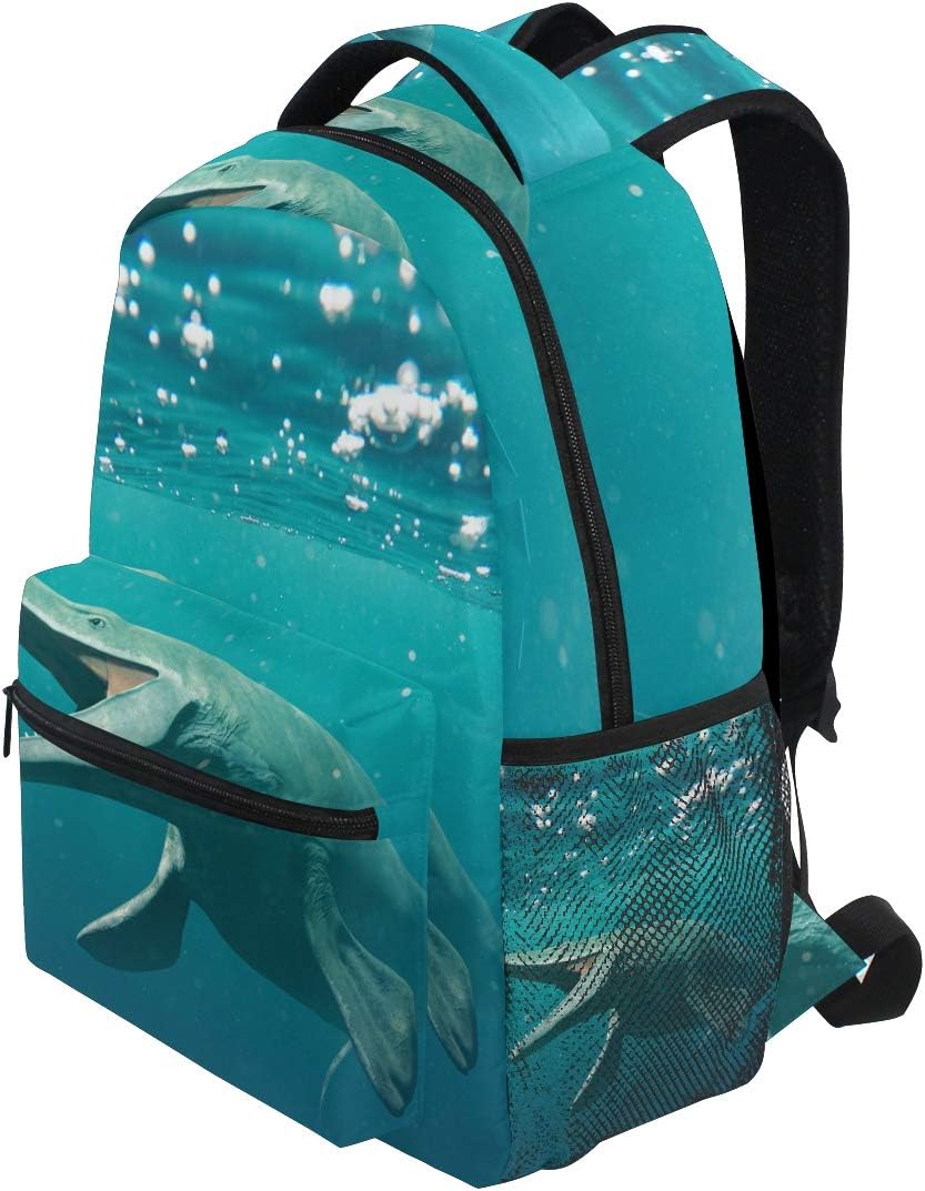School Backpack Mosasaurus Bookbag for Boys Girls Teens Casual Travel Bag Computer Laptop Daypack