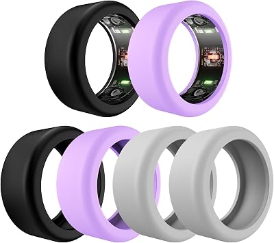 TiMOVO 10 Pack Soft Silicone Ring Cover Compatible with Oura Ring 4