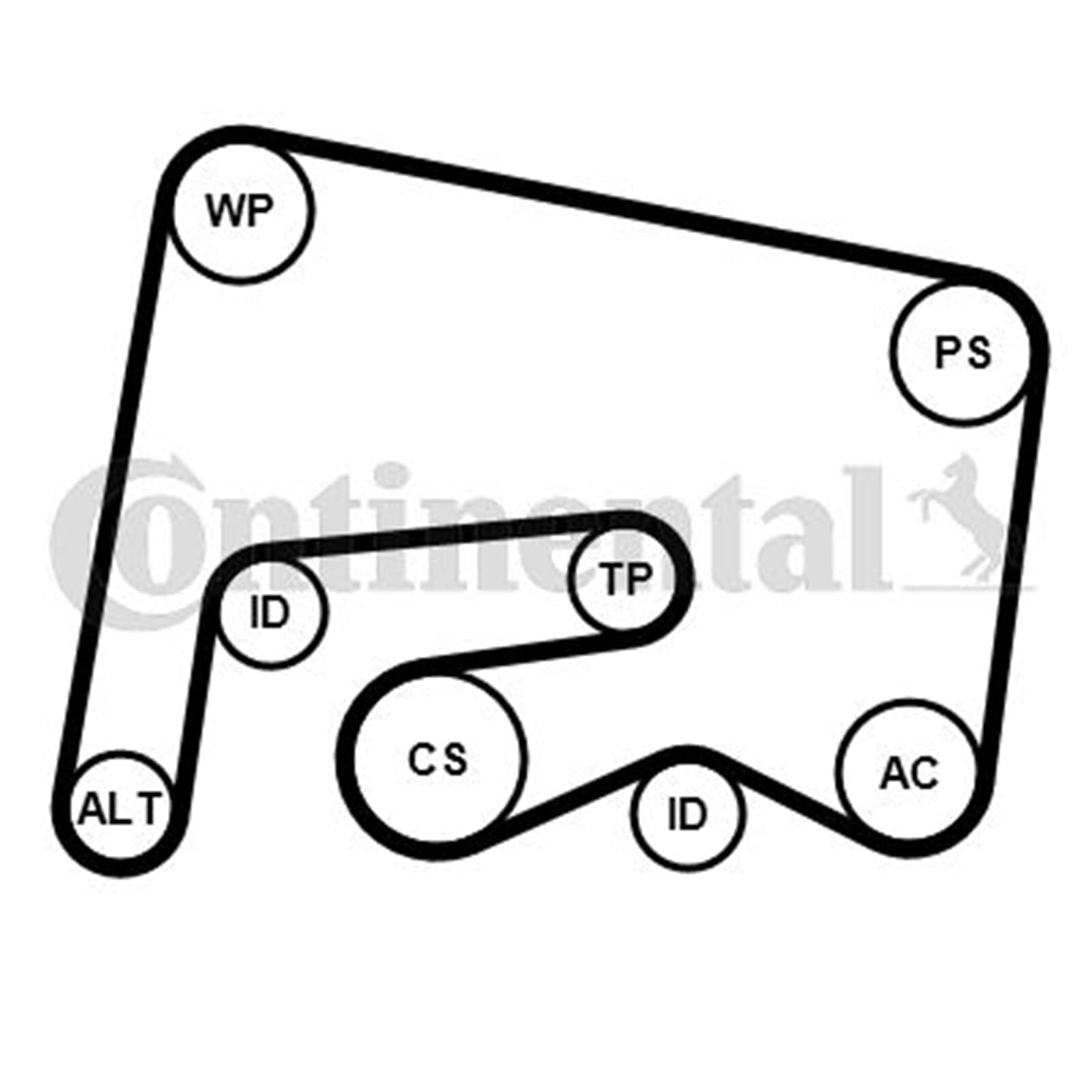 Continental 6PK2155K1 Kit courroie accessoires
