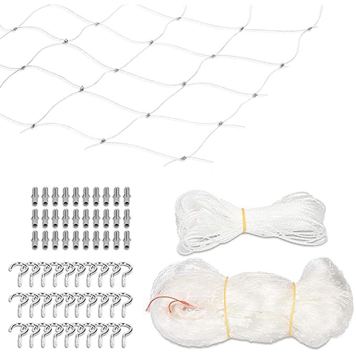 Sarini Protezioni Reti per Gatti 6 X 3 M Protezioni in Filo di Nylon di plastica Reti anticaduta di Sicurezza per Gatti?; Animali Domestici per Proteggere Le finestre del Balcone