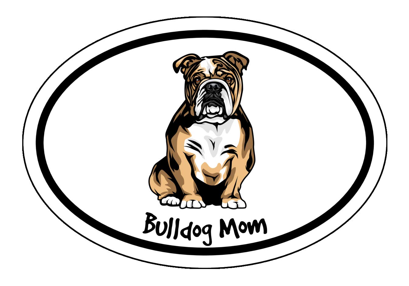 WickedGoodz English Bulldog Mom Decal - Oval Car Window Sticker - View #11