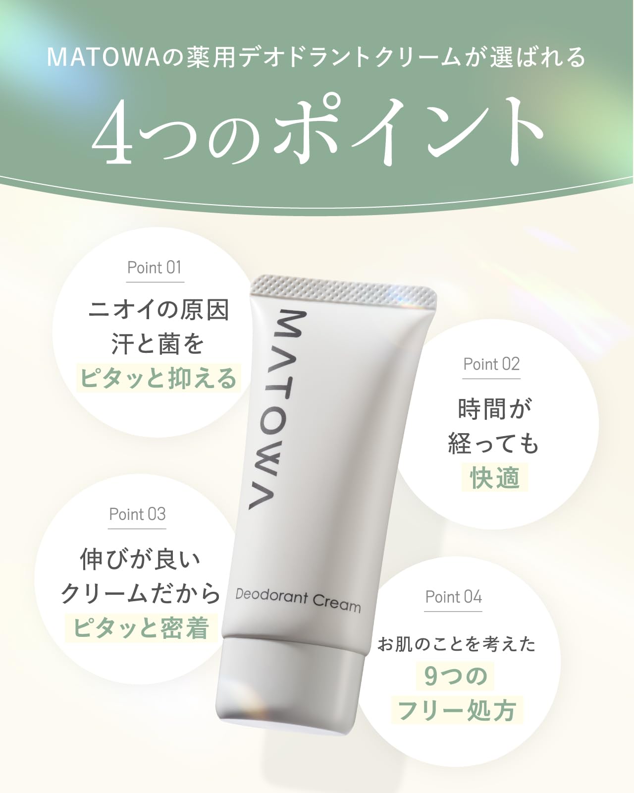 Deodorant Cream デオドラント クリーム （ 30g / 医薬部外品 ） 薬用 制汗剤 脇 足 デオドランド ワキガ わきが 対策 脇汗 塗る メンズ レディース 男性 女性 子供 無香料 (1本) - 3