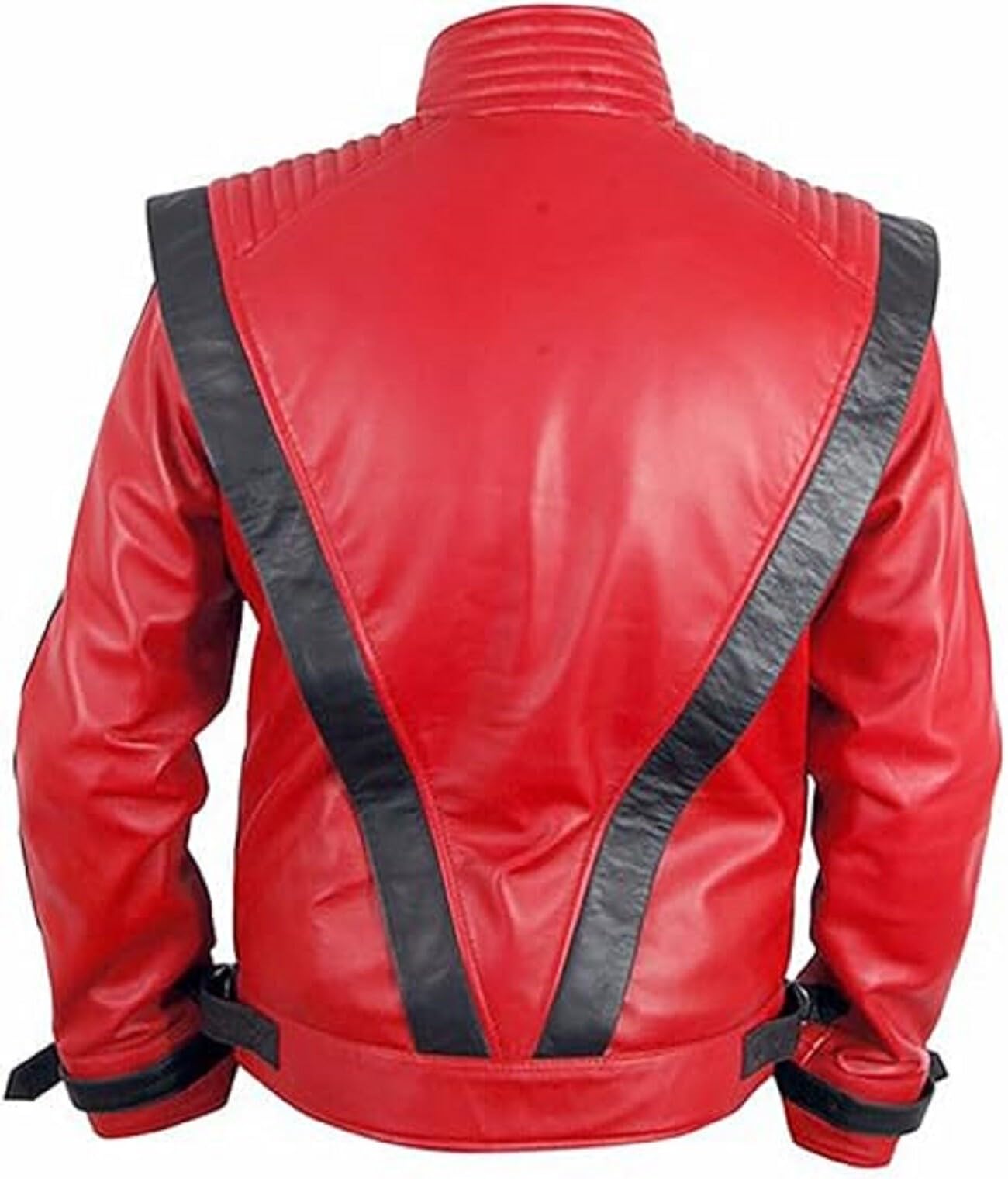 Męska czerwona kurtka skórzana MJ Thriller Real & Faux