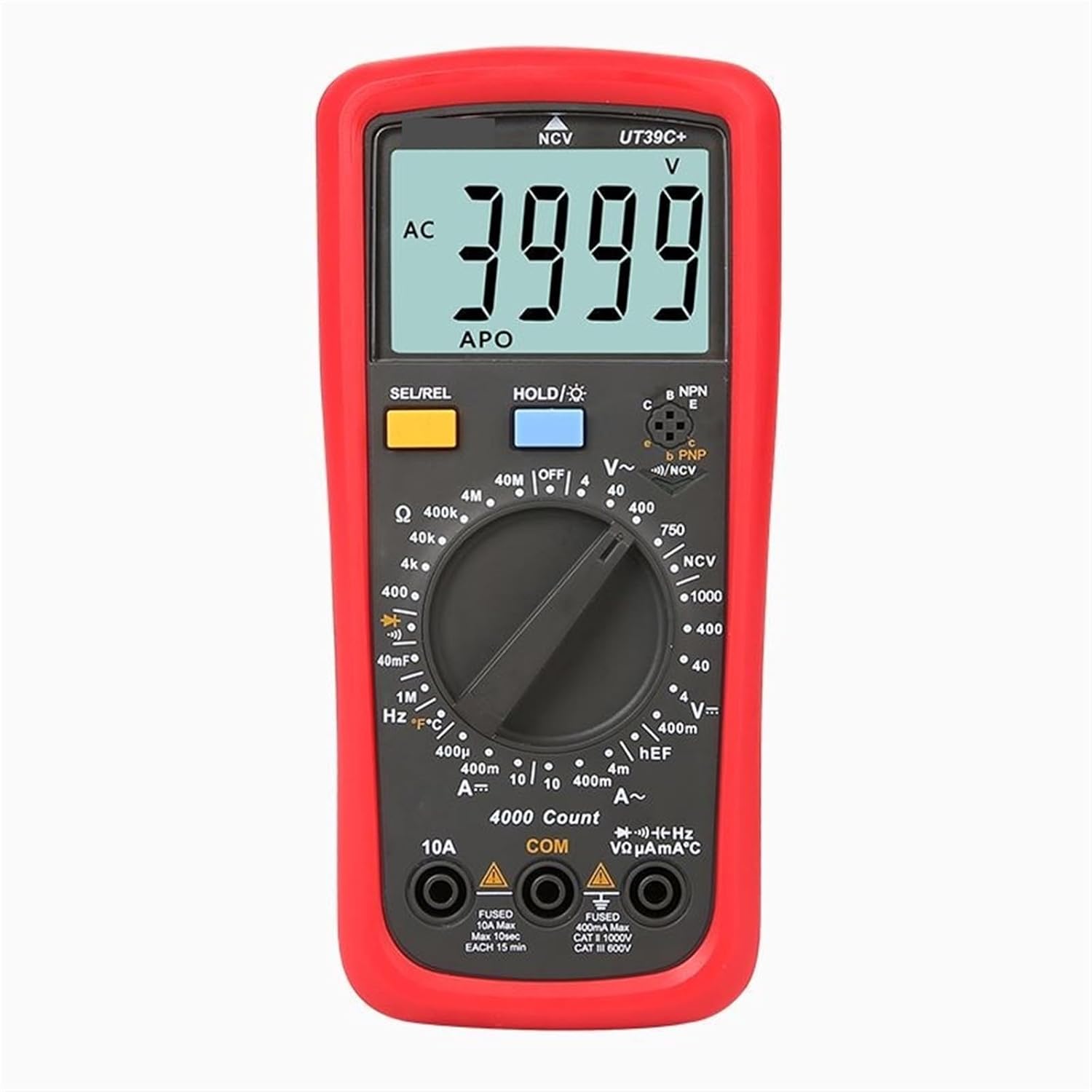 1pc UT39A+ UT39C+ UT39E+ Plus Multimeter Digital Ammeter Voltmeter AC/DC Current Electrician Tester Multi Meter(UT39C Plus)