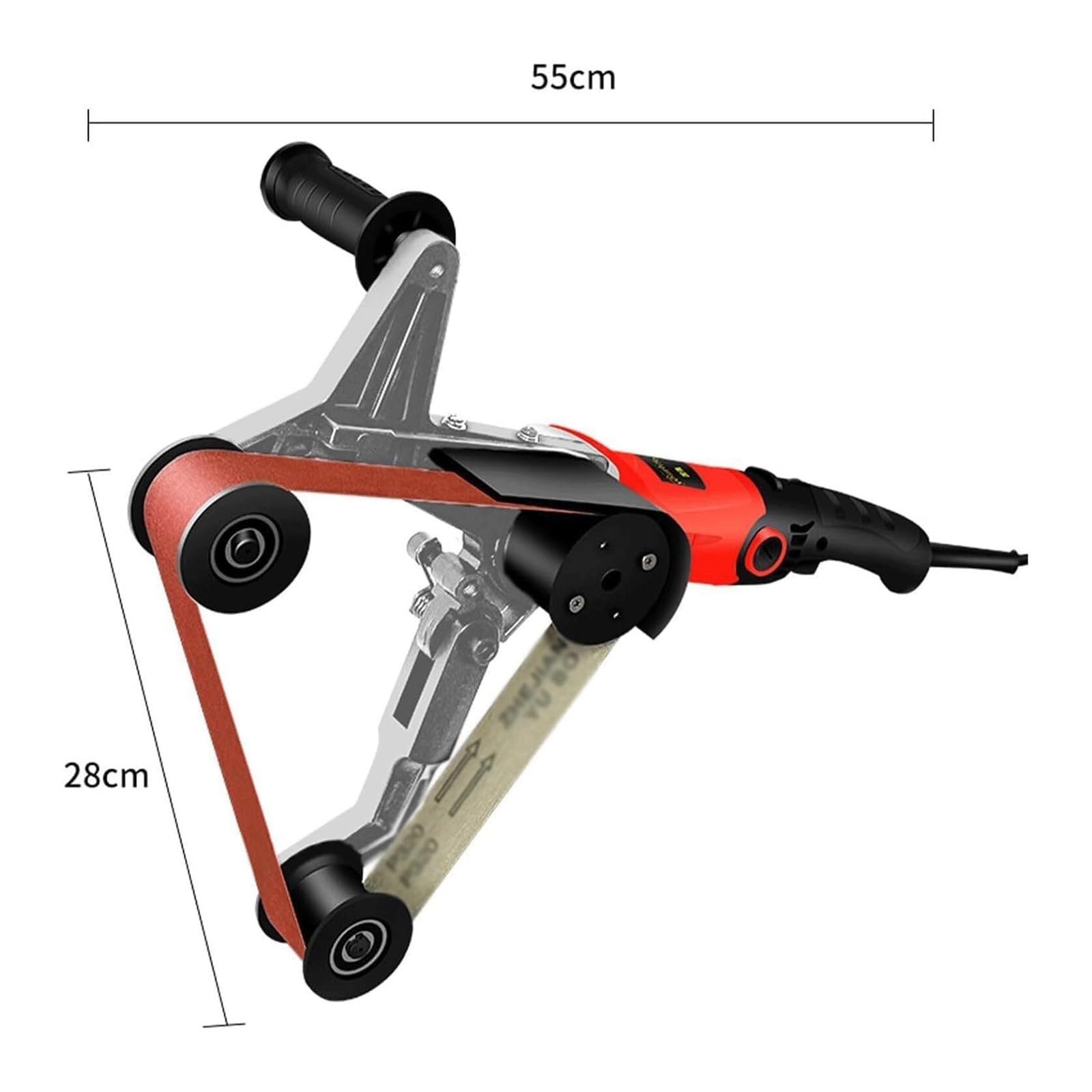 Lijadora pulidora de tubos de 800 W, máquina pulidora de acero inoxidable de 6 velocidades variables, amoladora profesional de tubo redondo con 50 correas de lijado para plástico, aluminio, hierro y