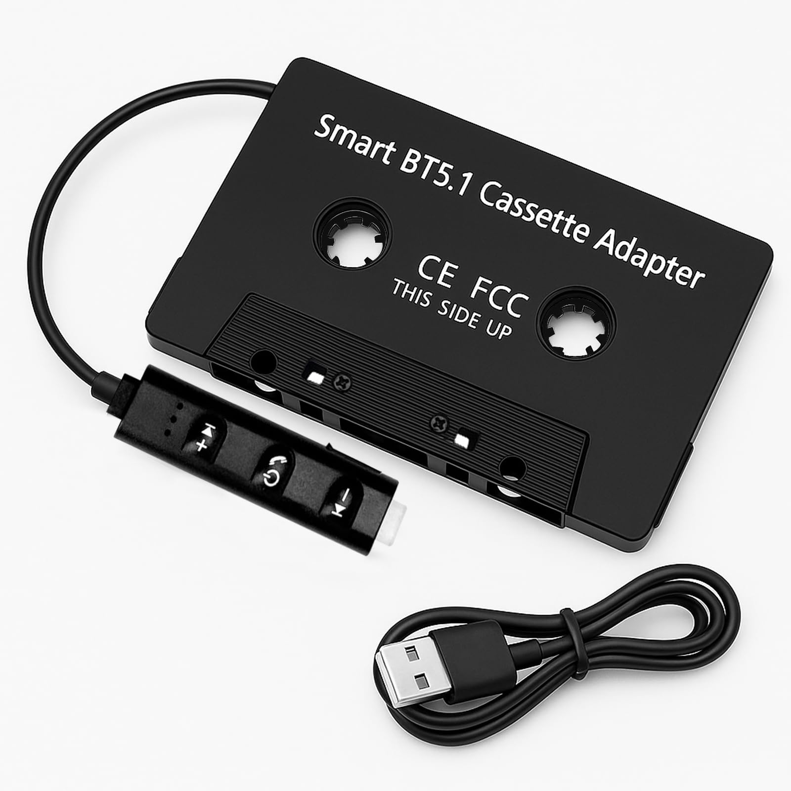 Ricevitore Bluetooth Per Auto Elook | Adattatore Cassetta Con Audio Hi-Fi E 12 Ore Di Durata