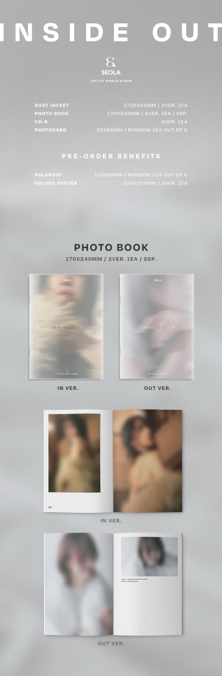 Dreamus SEOLA WJSN - 1st Single Album INSIDE OUT (IN ver.), L100005969