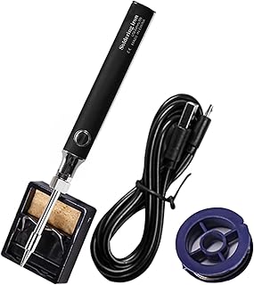 Soldering Iron, USB Rechargeable Soldering Iron 3 Gears Adjustable Temperature, Electric Soldering Welding Iron Pen Kit with Stand, Charging Cable and Solder Wire for Crafts Repairing(Black)