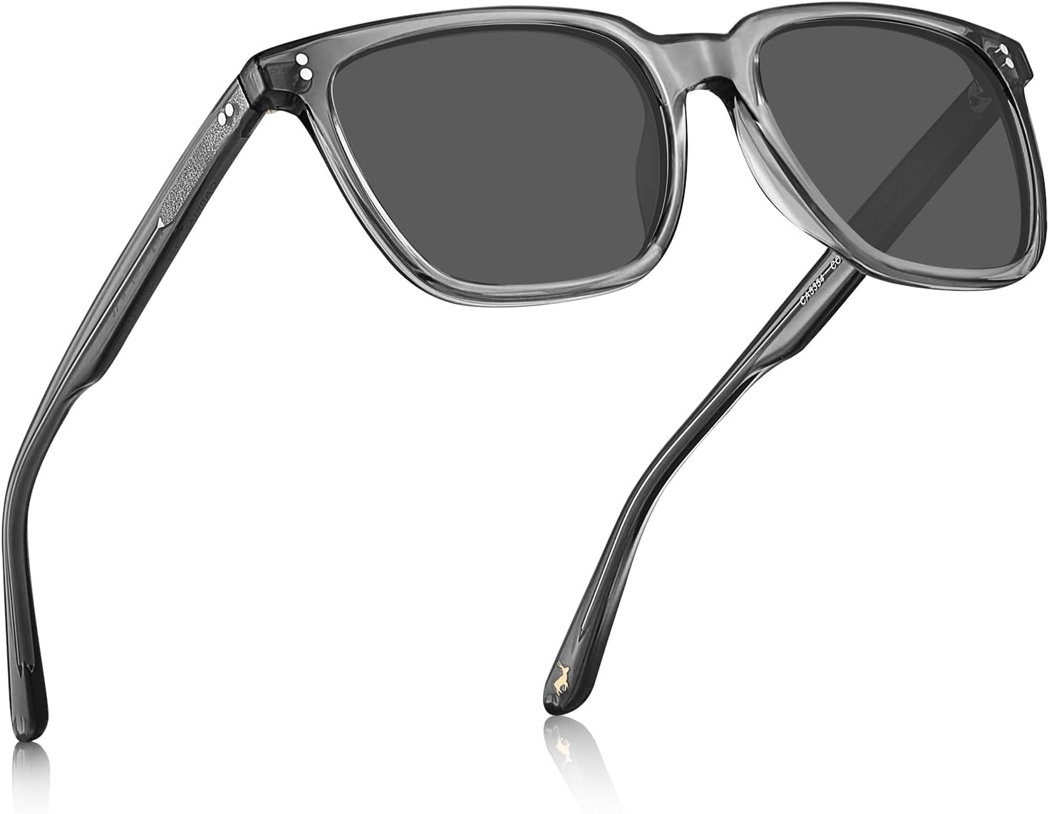 CARFIA Acetate Polarized Sunglasses for Men UV400 Protection Classic Retro Square Shades Driving Glasses