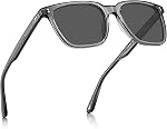 CARFIA Square Polarized Sunglasses for Men UV400 Protection Classic Retro Acetate Shades Driving Glasses