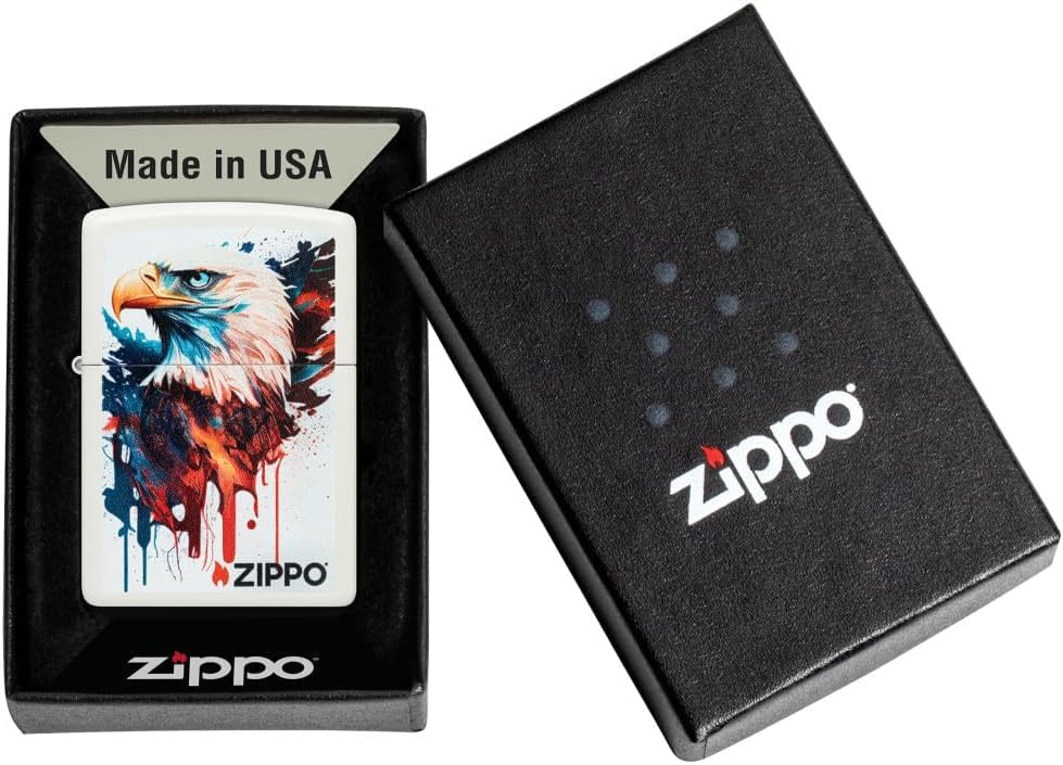Encendedor Zippo con diseño personalizado blanco mate miniatura 4