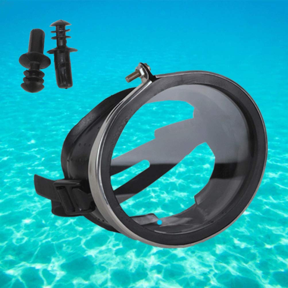 MASScara Maschera Subacquea Stile Retro – Lente Singola In Vetro Temperato, Antiappannamento, Con Gonna In Gomma