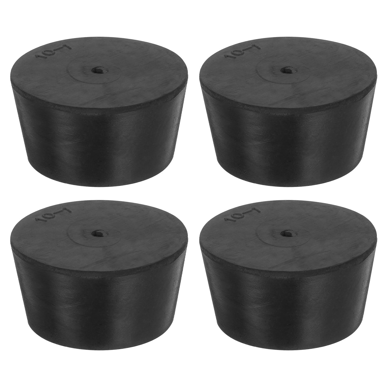 uxcell 4 Pcs 1-Hole Rubber Stopper, Tapered Lab Seal Tube Stopper Plug for Test Tube Flasks Glass Containers Industry and Laboratories, 28x24x25mm Black — Amazon image 19