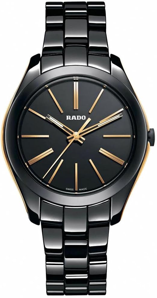 Rado Hyperchrome Donna 36 mm Nero Ceramica Bracciale Vetro Zaffiro Orologio  r32214152 : Amazon.it: Orologi