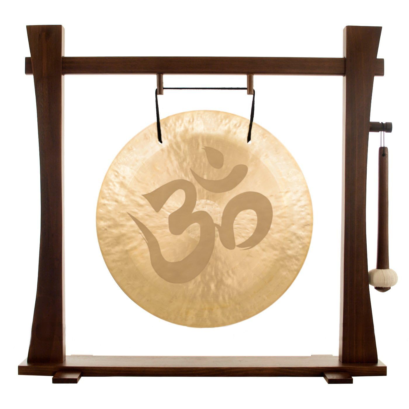 Om Gongs on Stands - Includes the Gong of Your Choice, Gong Stand, & Mallet/Great Gift/For Yoga & Meditation/Engraved Gong Made of Bronze