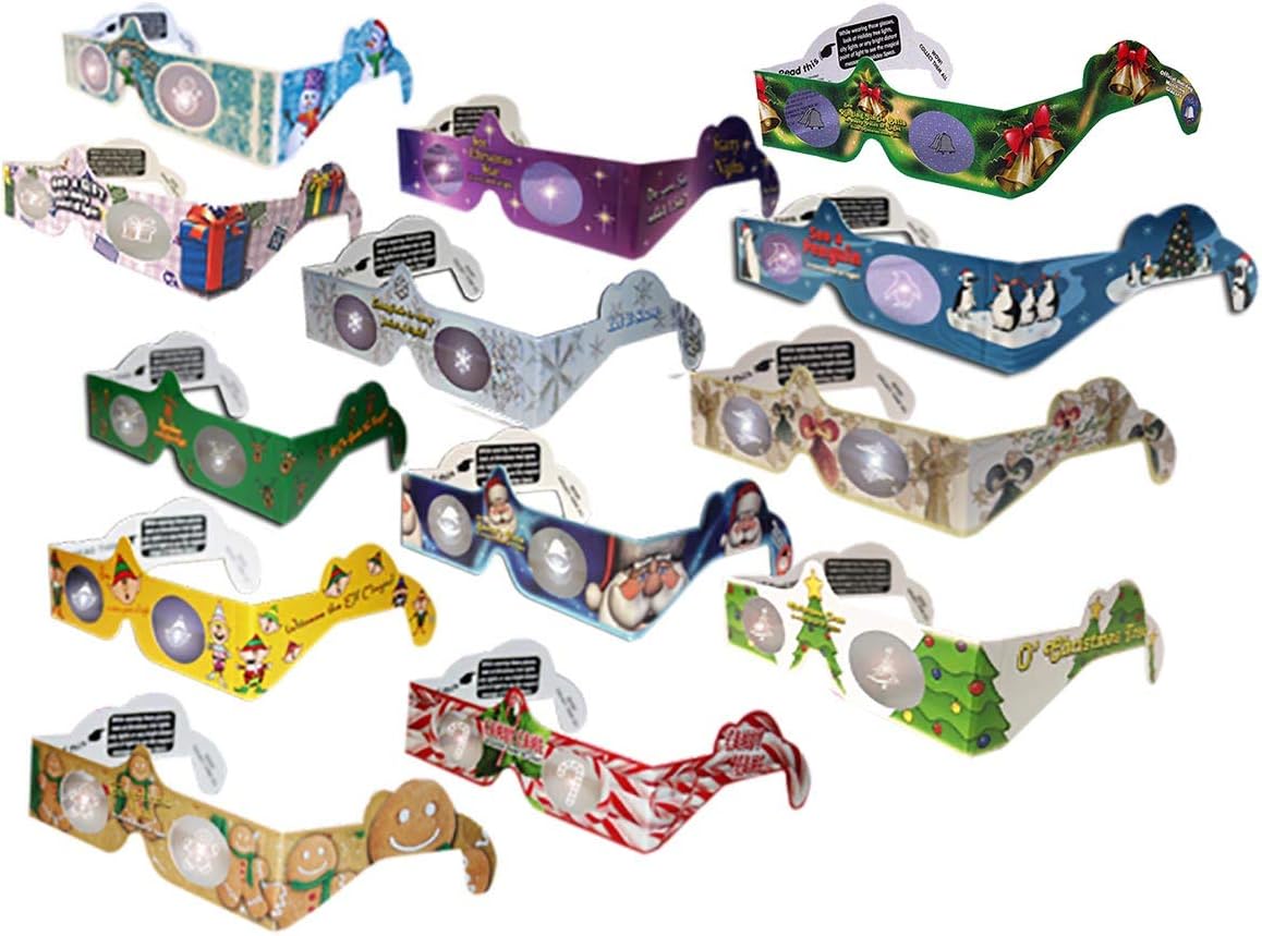 Holiday Eyes(TM) 22 pair - 3D Christmas Glasses - 15 .Styles - New for 2024 - Penguin, Nutcracker, Christmas Tree, Christmas Penguin
