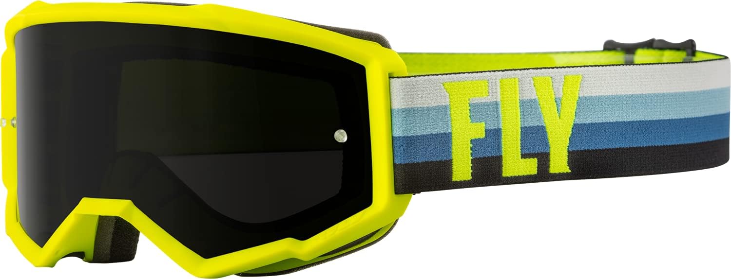 Fly Racing Youth Zone Goggles (Hi-Vis/Teal W/Dark Smoke Lens)