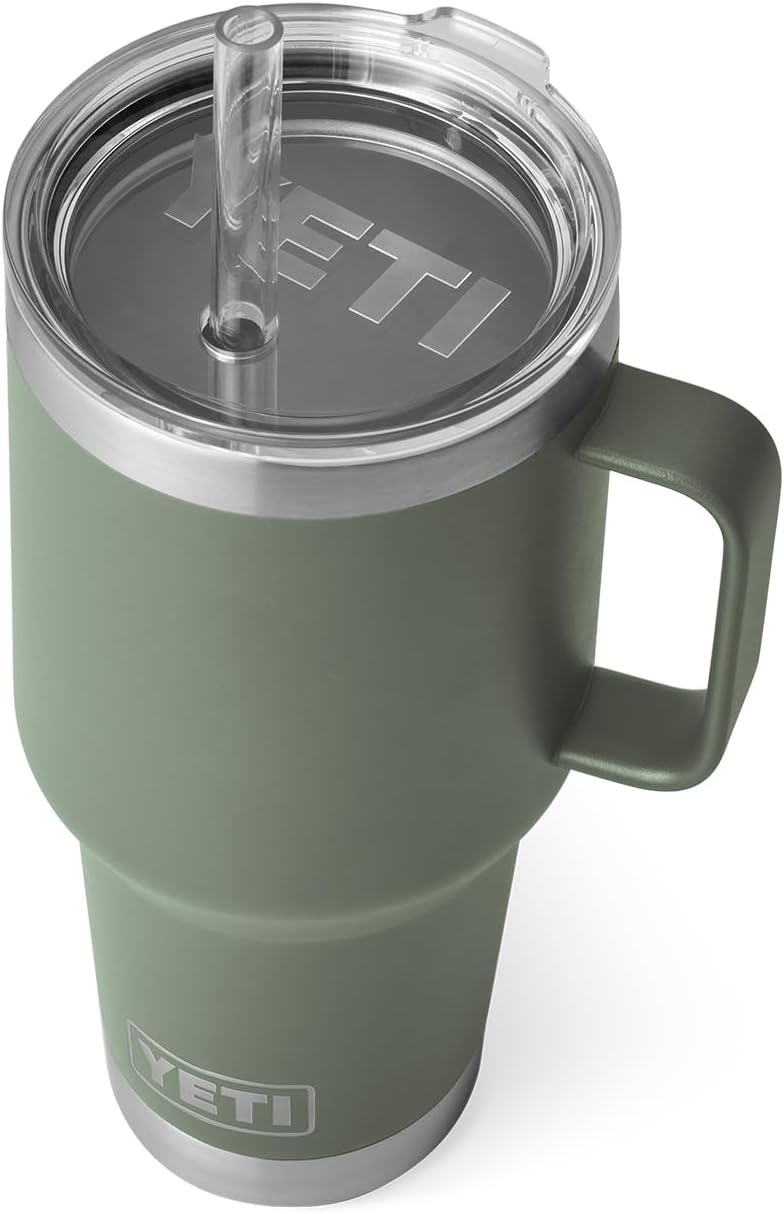 YETI Rambler Tumbler with Handle and Straw Lid, Vacuum Insulated Travel Mug, Stainless Steel