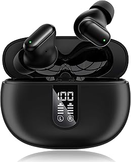 【2023年秋初売り ワイヤレスイヤホン】Bluetooth イヤホンbluetooth5.3 ブルートゥースイヤホン Napum 数字LEDディスプレイ表示 両耳ENCノイズキャンセリング ワイヤレスイヤホン 人気 自動ペアリング 完全ワイヤ...