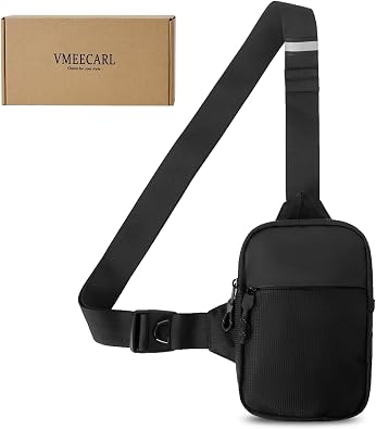 Mini Crossbody Sling Bag for Men & Women, Waterproof Small Chest Bag Sling Pures Fanny Backpack, Adjustable Strap for Travel, Hiking, Gym | Fits Phone up to 6.7"