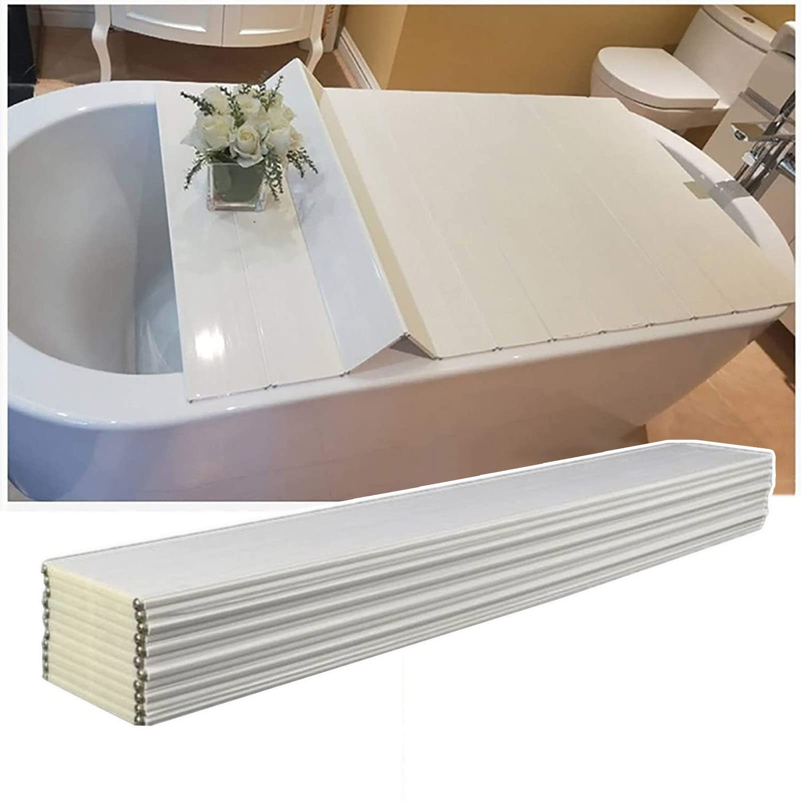 Bandeja para bañera y tapa plegable de PVC para baños relajantes sin polvo