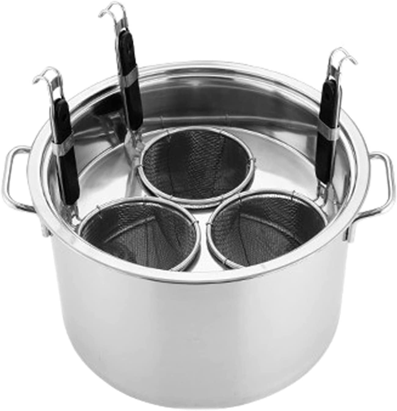 Nudelkocher mit 3 Einsätzen Siebkörben, Edelstahl Kochwerkzeug für Nudeln, Nudeln, Knödel, Suppe - Vielseitig und Langlebig Küche Essential