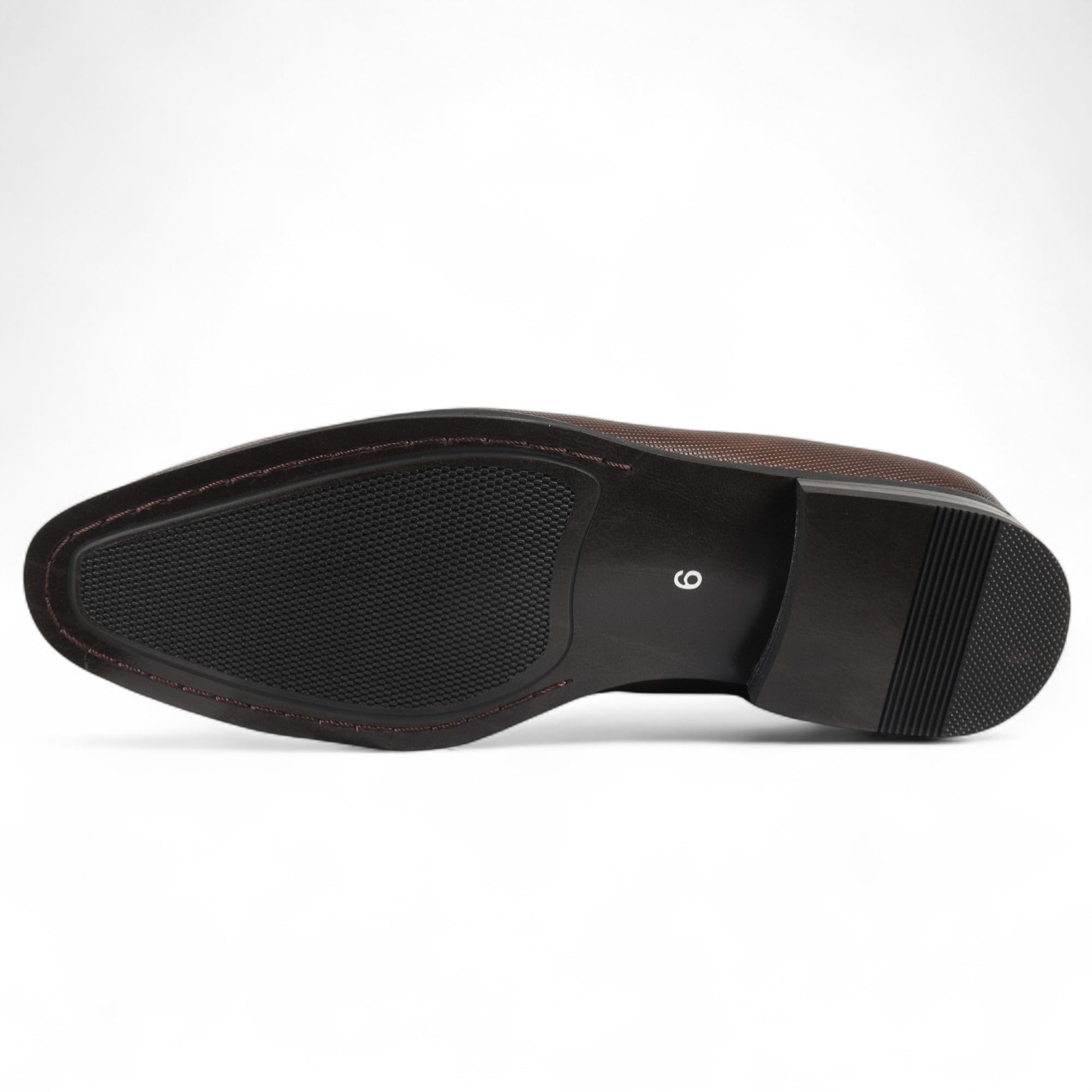 Zapatos Formales Dolcetto para Hombre, Mocasines Clásicos Marrones con Borlas.