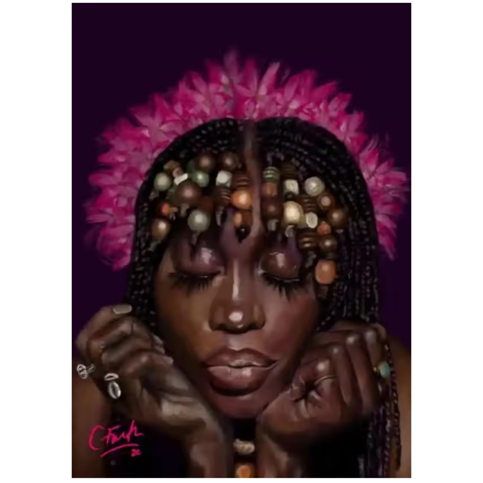 Affiche de rappeuse Sza rompt la monotonie des murs vides poster toile rétro 50x70 - 5