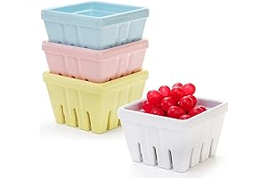 ZEAYEA 4-Pack Ceramic Berry Baskets