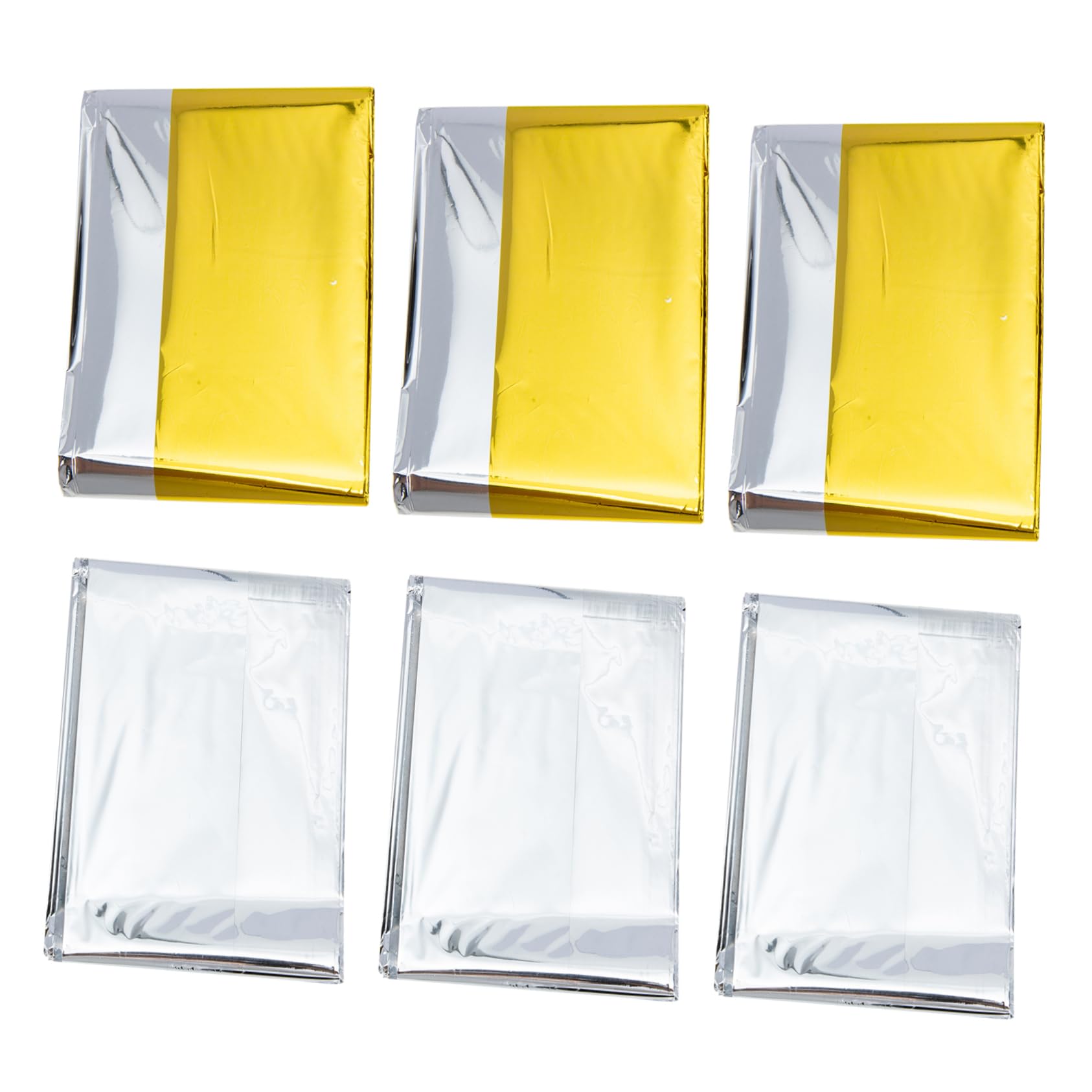 KOMBIUDA 6 Pack Emergency Blankets Multi-use Thermal Survival Gear for Camping Car Rain
