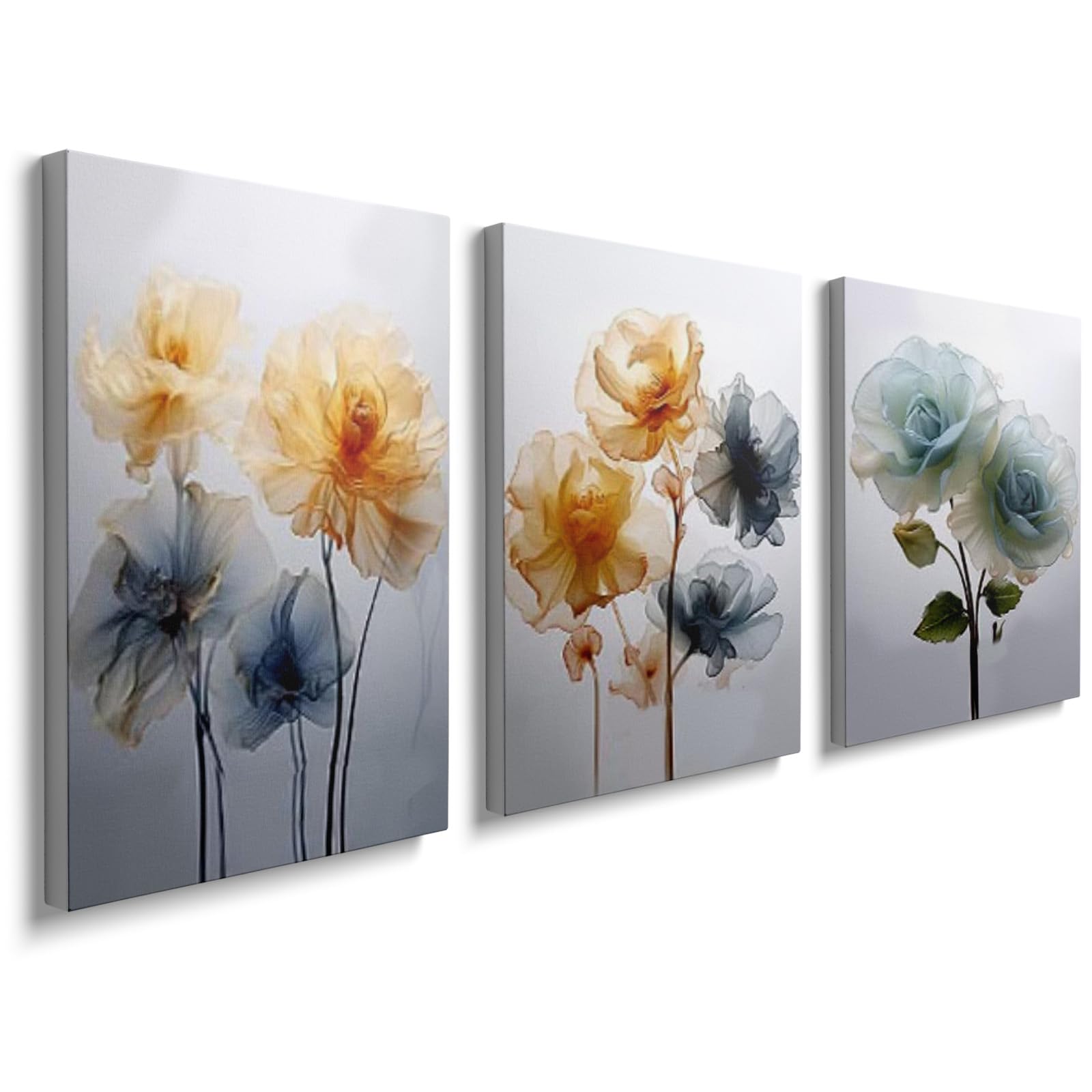 prinfantasy Bedroom Wall Art Painting Pictures Canvas Framed Aesthetic Flowers Prints Home Gifts 0402, H0402, 16 x 12 inch - 40 x 30 cm
