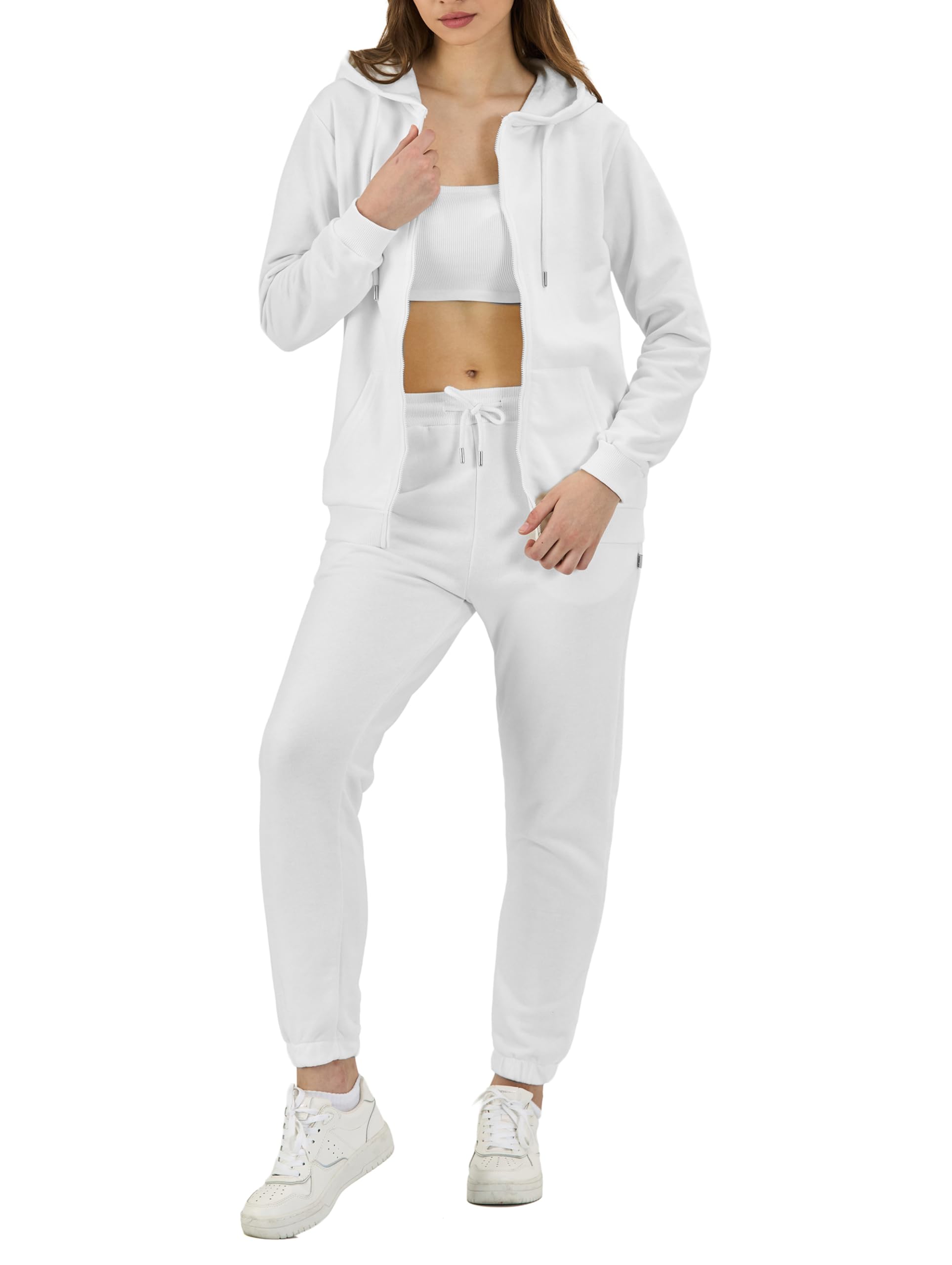 Red Bridge Sweat à capuche zippé pour femme Premium Basic