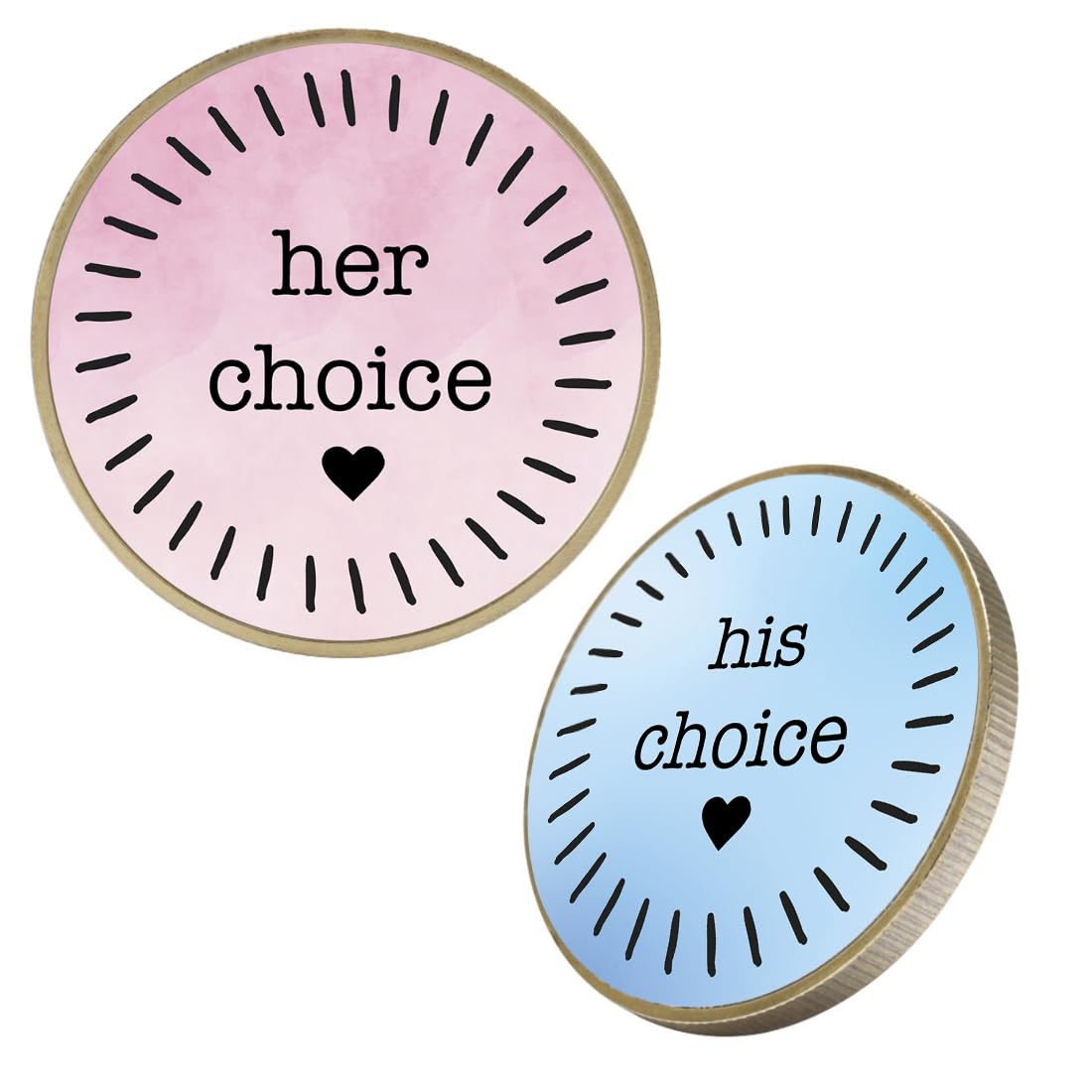 Andaz Press His Choice Her Choice Couple Decision Coin Gifts, Flip to Decide Coin, Decision Maker Coin, Funny Couple Gift for Boyfriend, Girlfriend,