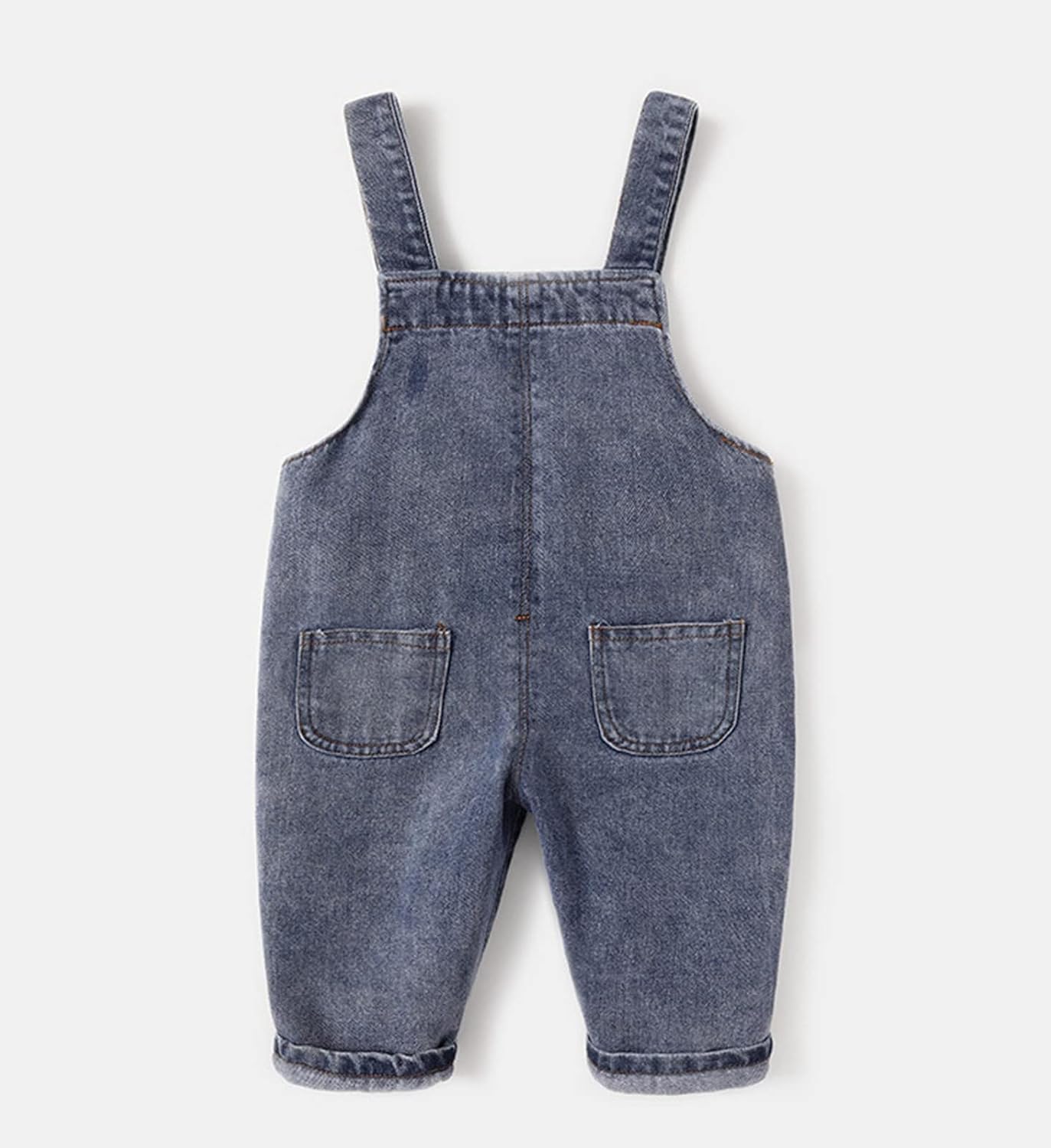 Boys Denim Overalls for Toddlers - Stylish Patchwork Suspender Pants for Kids - Comfortable and Versatile Outfits