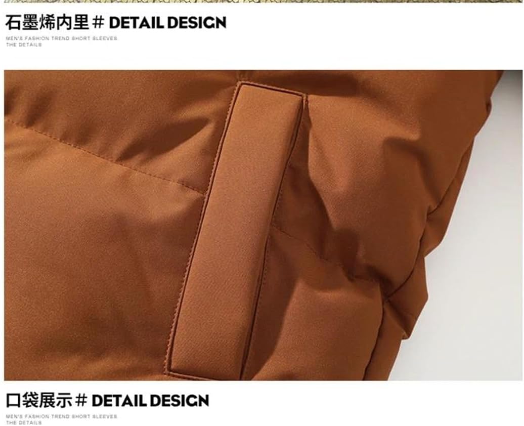 Men Outdoors Thickening Hooded Winter Versatile Parka Windproof Parkas Jacket