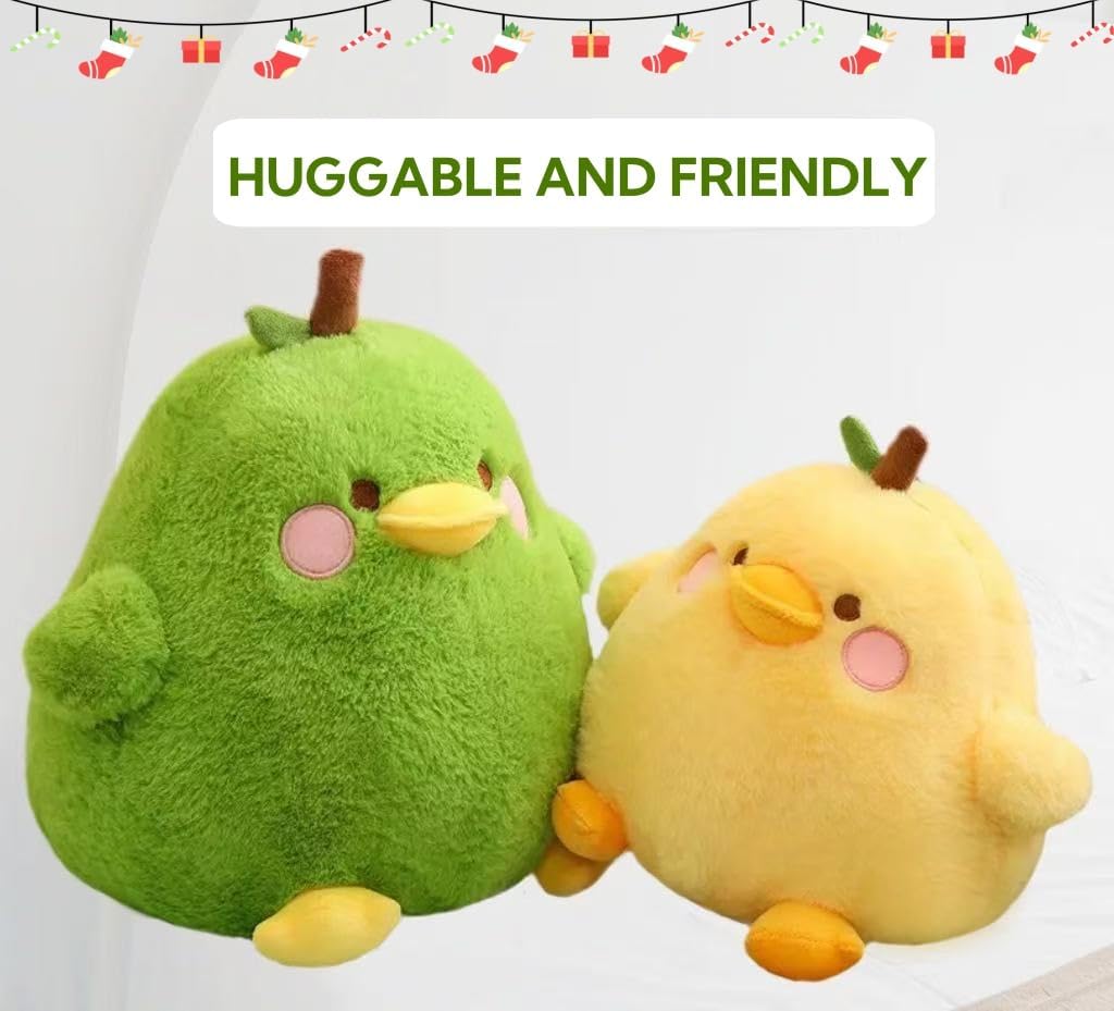 Cute Fruit Pear Duck Stuffed Animal Plush Toy Pillow - Girls and Boys Birthday Gift - 7.8" (Green 7.8) - Image 5