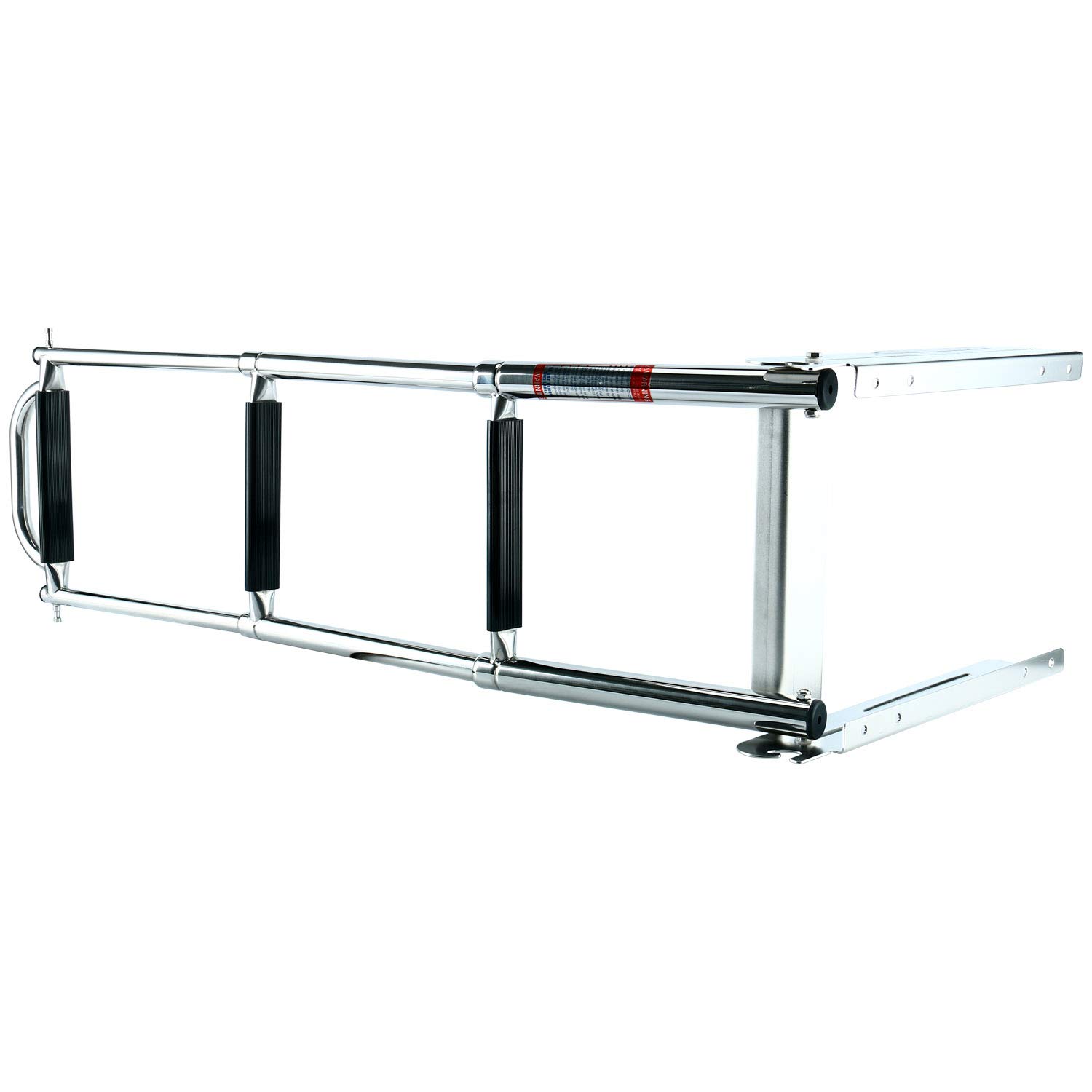 DasMarine 3 Step Ladder Under Platform Sliding Ladder Stainless Steel