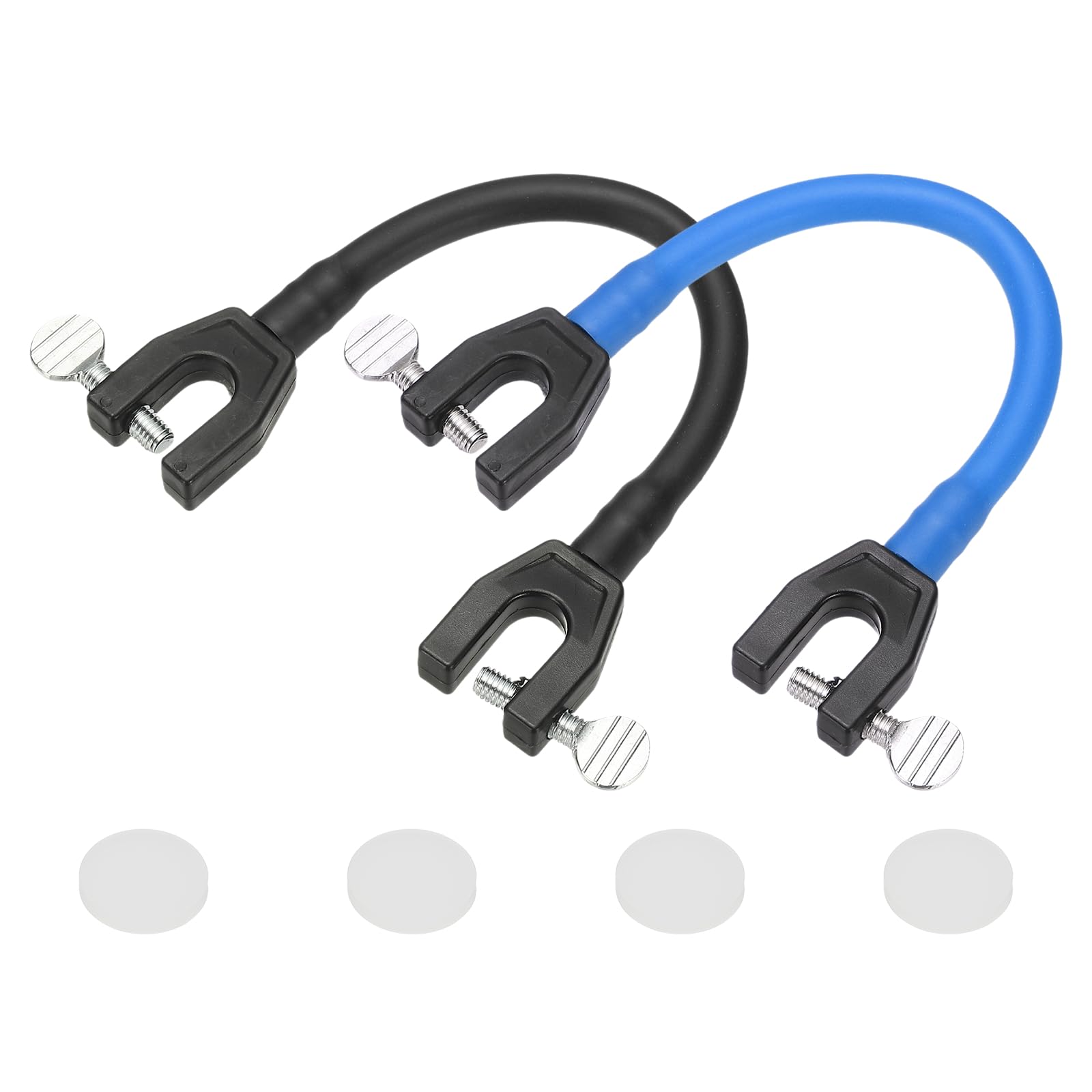 YELARXI Ski Tip Connector, Snowboard Clip Ski Training Aid Basic Turning Portable Durable Holder Skiing Accessories- Fit for (Beginners Skiing Training/Speed Control) 2 Pcs & Black/Blue