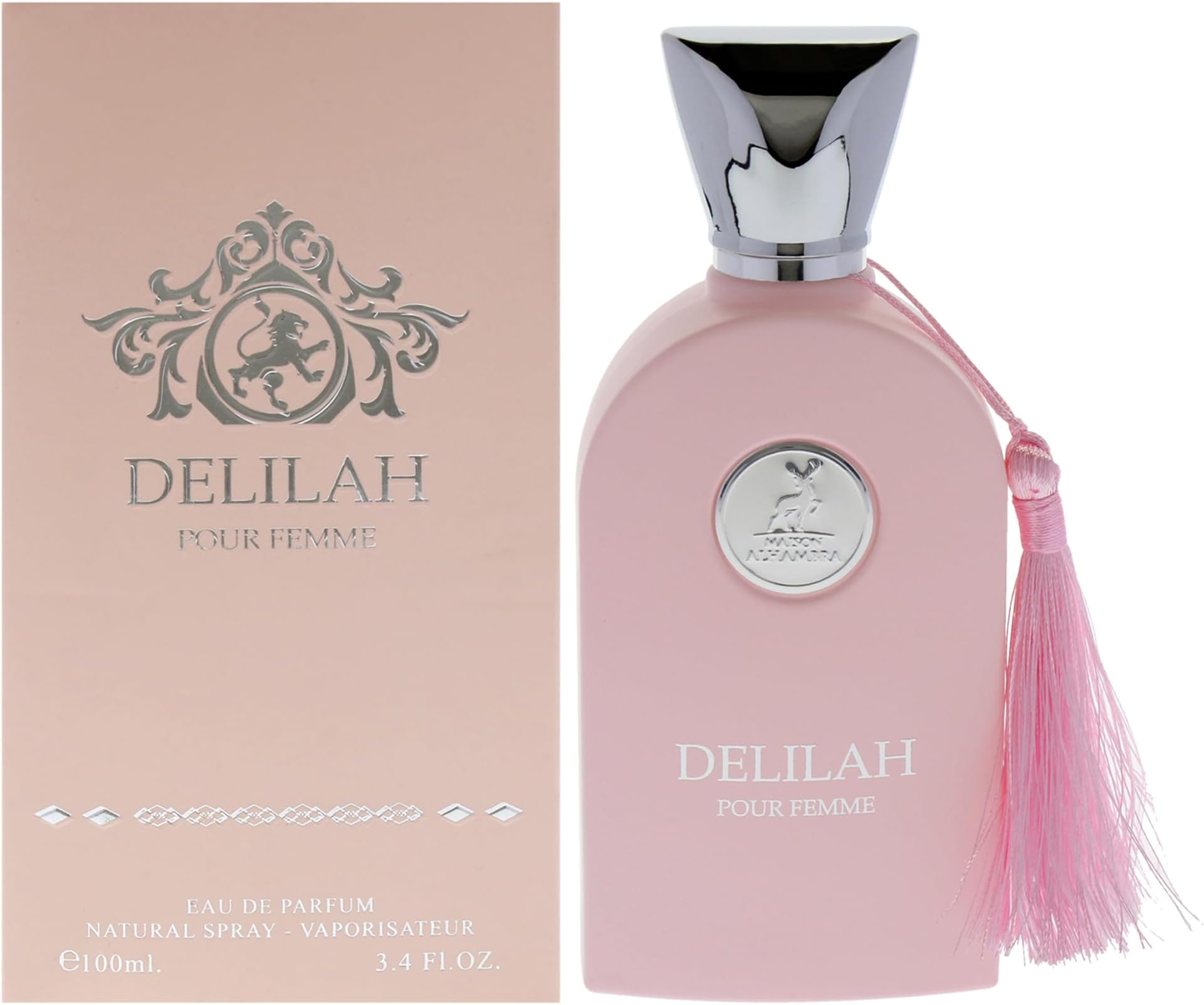 Lattafa Maison Alhambra Delilah Pour Femme Eau de Parfum Spray for Women, 3.4 Ounce / 100 Ml