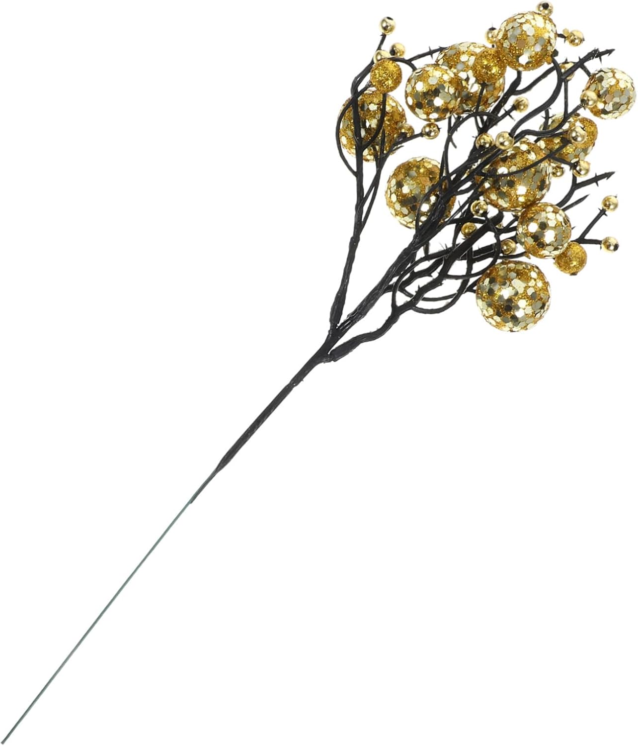 High Heel Christmas Tree Decoration Chriatmas Wreath Picks Glitter Berry Stems Christmas Stems Golden PVC High Heel