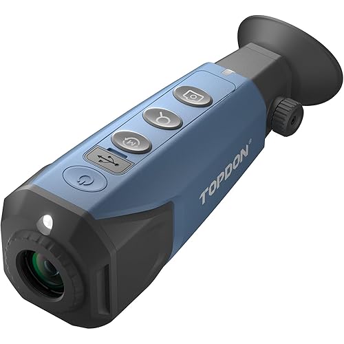 TOPDON TS004 Pro Thermal Imaging Monocular, 512 x 384 TISR 384 x 288 IR Resolution, Supported Wireless Connection, 19mm 50Hz Thermal Night Vision with 11h Battery Life, IP67 Monocular for Hunting