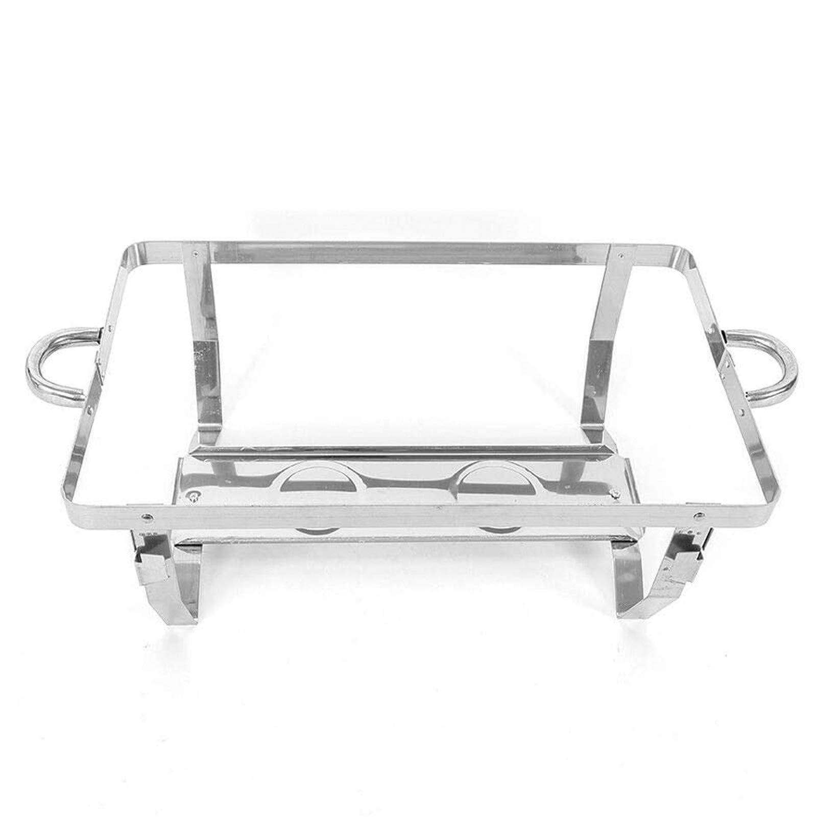 Plato de frotamiento de Acero Inoxidable, Juego de Platos de frotamiento, Calentador de Alimentos para Buffet, con recipientes para Alimentos, Soportes para Combustible, Calentador