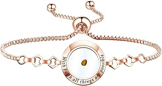 Faith Jewelry with Faith All Things are Possible Mustard Seed Pendant Mustard Seed Necklace for Women Girls