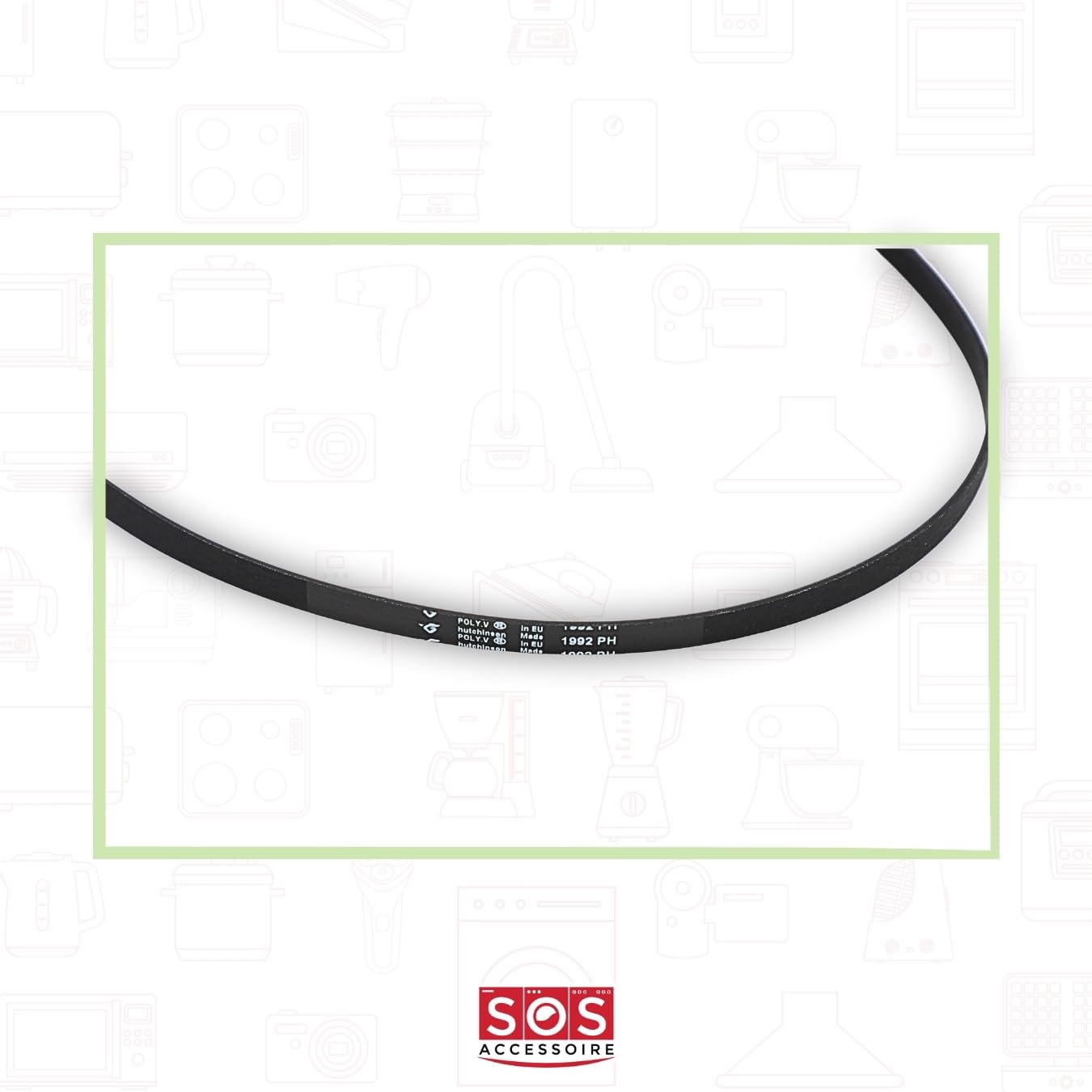 Cinghia Di Ricambio Per Asciugatrice GE | Gomma Nera 230 Cm | Compatibile Con Modelli BWXR473...