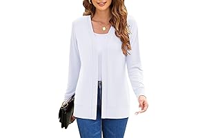 Womens Casual Lightweight Long Sleeve Open Front Cardigan